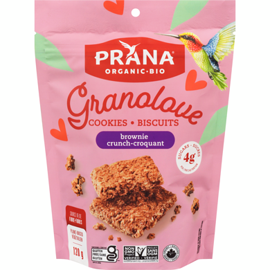 Prana Organic Granolove Cookie Squares - Brownie Crunch (120g)
