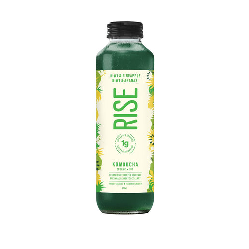Rise Kiwi & Pineapple Low-Sugar Kombucha (414ml)