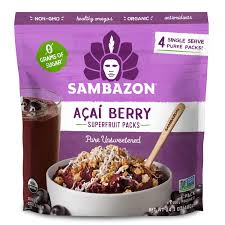 Sambazon Organic Unsweetened Acai Berry (4 Pouches) 400g