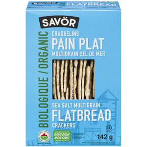 Savor Organic Sea Salt Multigrain Flatbread Crackers (142g)