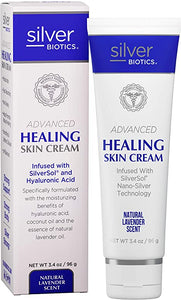 Silver Biotics Antimicrobial Skin Cream Lavender (96g)