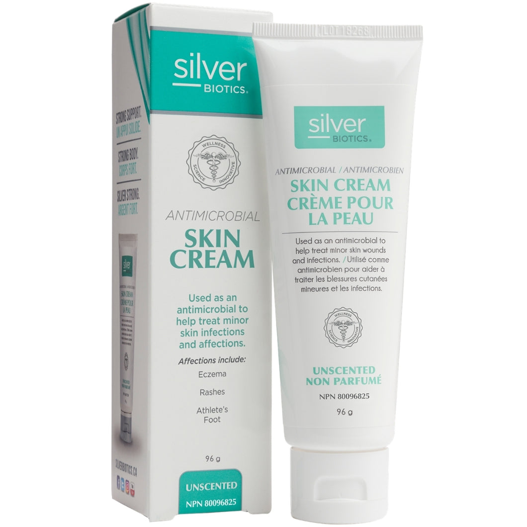 Silver Biotics Antimicrobial Skin Cream Unscented (96g)