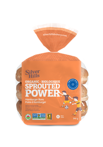 Silver Hills ORGANIC Sprouted Hamburger Buns w/ SESAME SEEDS (6 Buns)