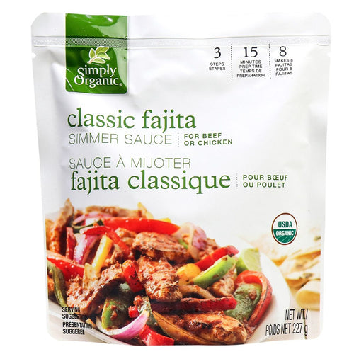 Simply Organic Classic Fajita Simmer Sauce (227g)