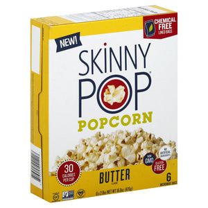 SkinnyPop Microwave Butter Popcorn (6 Bags)