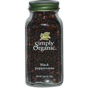 Simply Organic Black Peppercorns (75g)