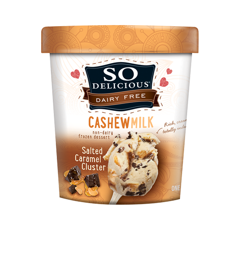 So Delicious Cashew Ice Cream Salted Caramel Cluster (500ml)