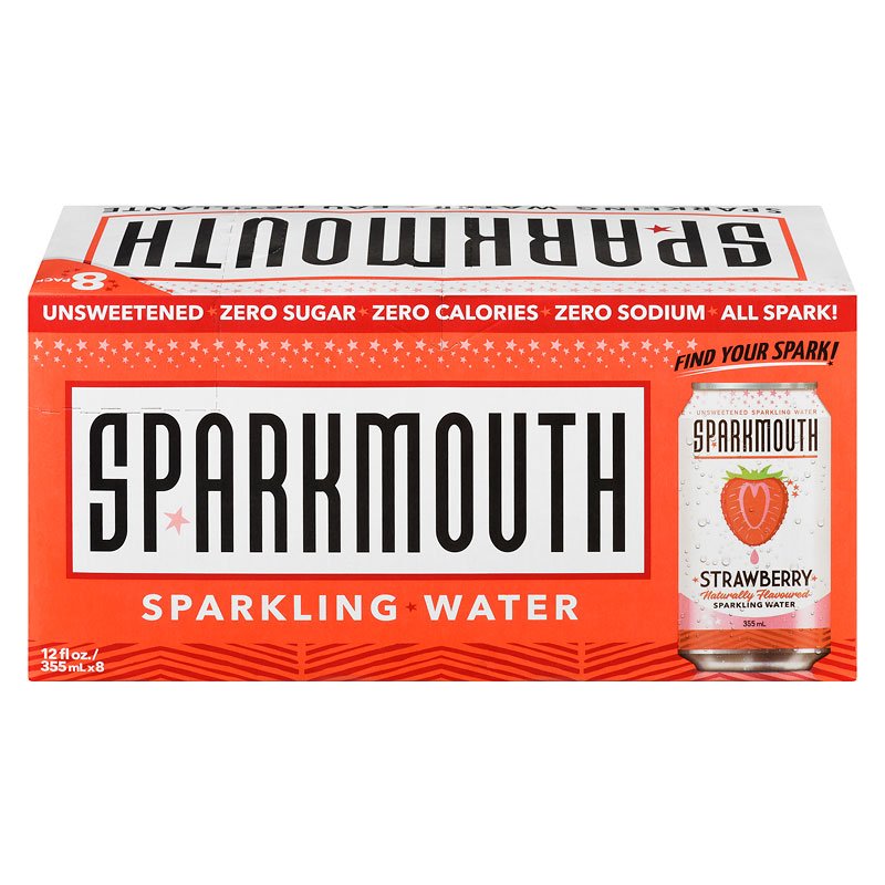 Sparkmouth Sparkling Water Strawberry (8x355ml)