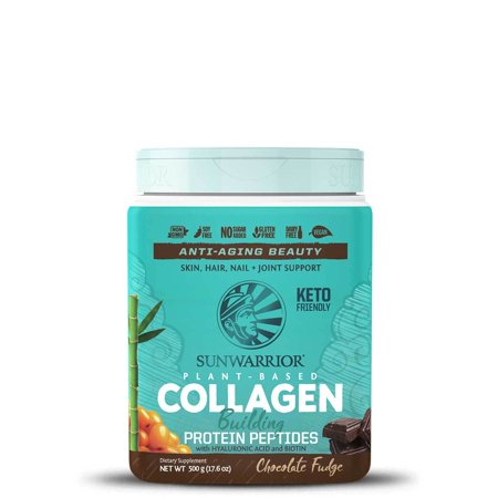 Sunwarrior Collagen Building Protein Peptides Chocolate Fudge (500g)