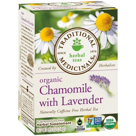 Traditional Medicinals Organic Chamomile w/ Lavender Tea (16 Tea Bags)