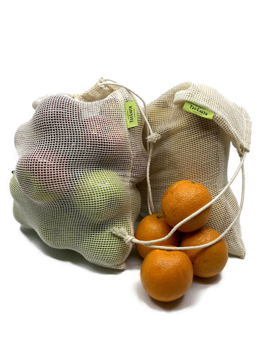 Tru Earth Reusable Cotton Mesh Produce Bags (Set of 6)