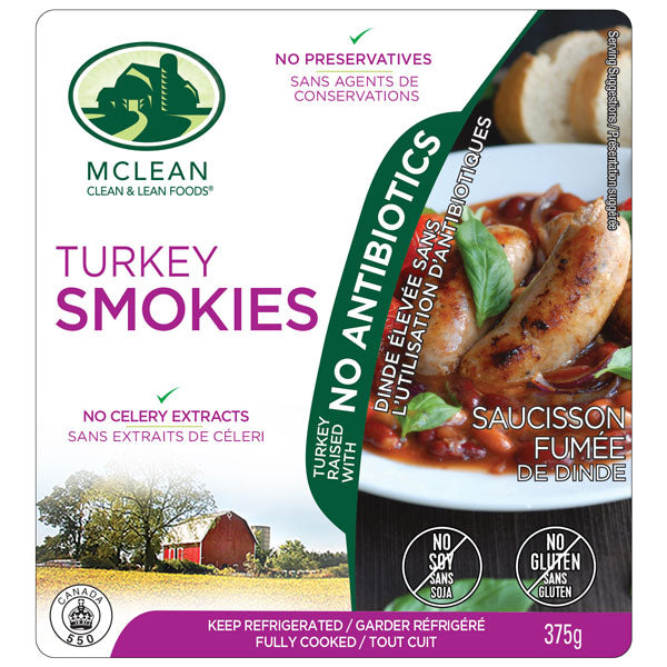 Mclean Seasoned Turkey Smokies (375g)