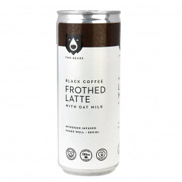 Two Bears Black Coffee Frothed Latte w/ Oat Milk (250ml)