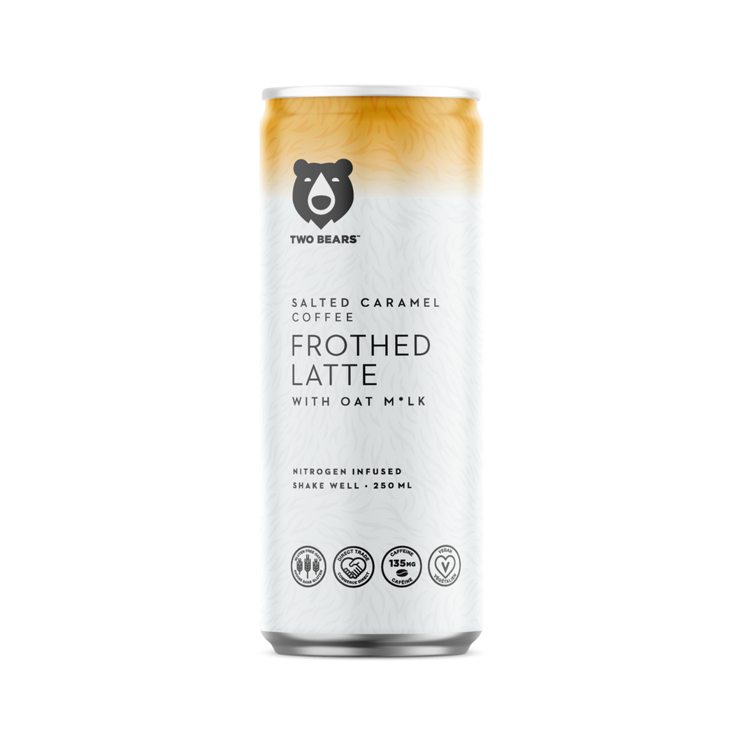 Two Bears Salted Caramel Coffee Latte w/ Oat Milk (250ml)