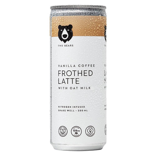 Two Bears Vanilla Coffee Frothed Latte w/ Oat Milk (250ml)