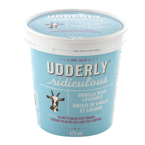 Udderly Ridiculous Goat Milk Ice Cream Vanilla Bean Lavender (473ml)