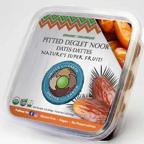 United with Earth Organic Pitted Deglet Noor Dates (1lb)