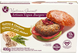 Vegetarian Gourmet Quinoa & Chickpea Vegan Burgers (4/pack)