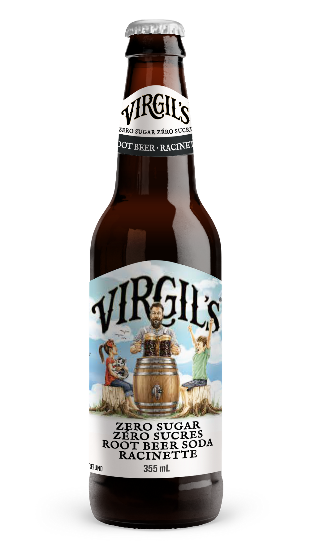 Virgil's Rootbeer Soda ZERO SUGAR - SINGLE (355ml)