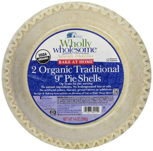 Wholly Wholesome Organic Traditional Pie Shells (2 Pack)