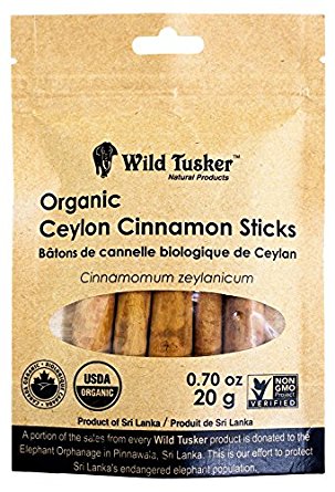 Wild Tusker Organic Ceylon Cinnamon Sticks (65g)