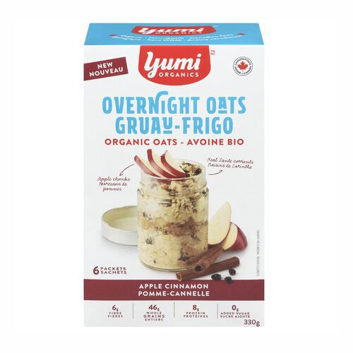 Yumi Organics Overnight Oats Apple Cinnamon (6 Packets)