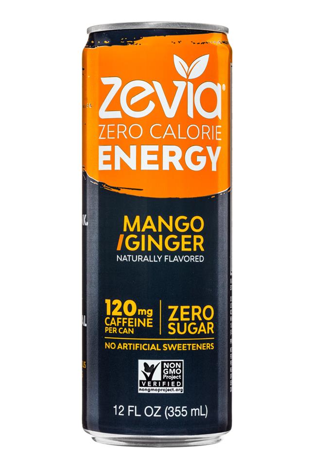 Zevia Energy Mango Ginger (355ml)